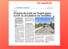 Est Républicain : Erosion du pont de Bayon
