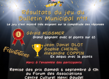 Résultats du jeu du bulletin municipal n°11