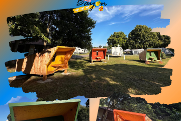Cabanes installées au Camping