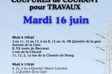 Coupures électriques pour travaux