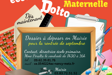 Inscriptions école élémentaire et maternelle DOLTO
