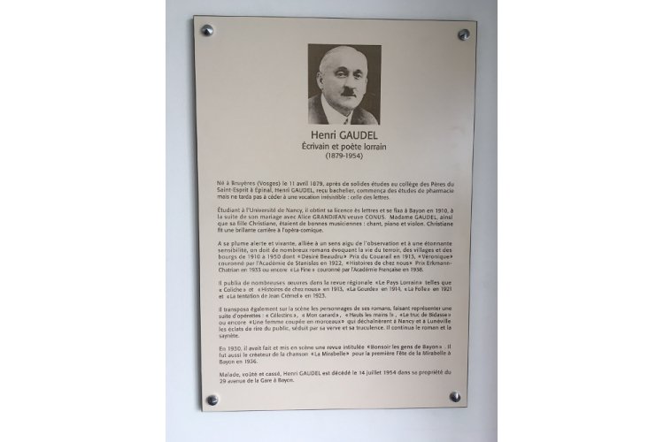 Plaque Henri GAUDEL