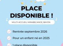 Place disponible Multi-accueil Mirabel'ange BAYON