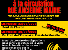 FERMETURE TOTALE à la circulation rue ancienne mairie