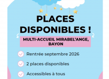 Places disponibles à Mirabel'Ange à Bayon