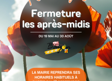 Fermeture de la Mairie les après-midis