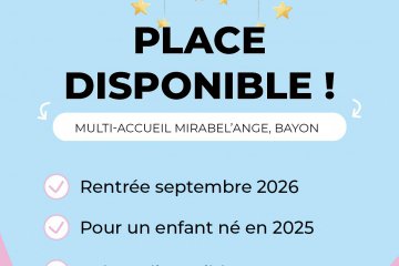 Place disponible Multi-accueil Mirabel'ange BAYON