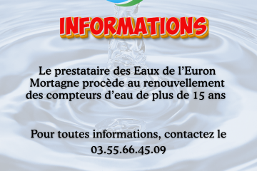 Changement des compteurs d'eau de plus de 15 ans