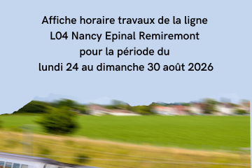 Information voyageurs SNCF - Ligne Nancy - Epinal