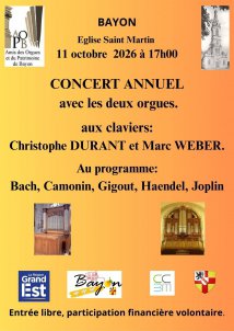 Concert annuel avec les deux orgues